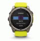 fēnix 8 – 47 mm, Solar, Sapphire Sapphire, Titanium with Amp yellow/graphite silicone band- 010-02906-21 - Garmin
